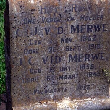 MERWE C.J., v.d. 1852-1919 &amp; J.C. 1855-1945