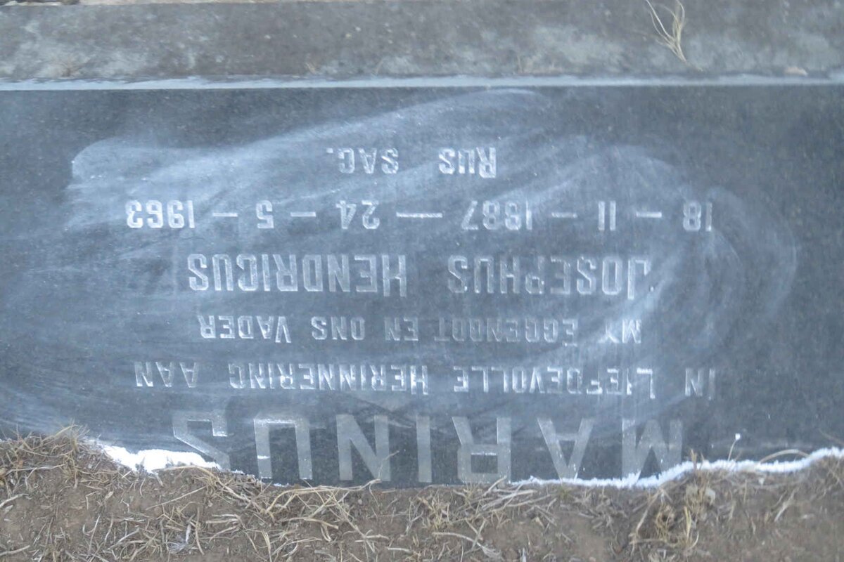 MARINUS Josephus Hendricus 1887-1963