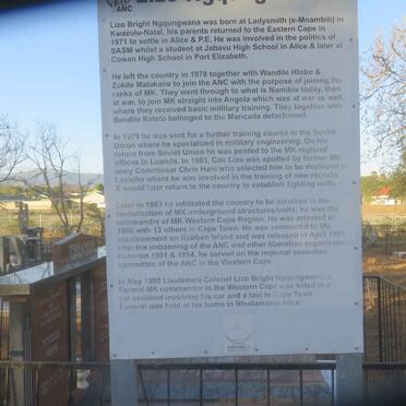 NGQUNGWANA Lizo 1960-1998