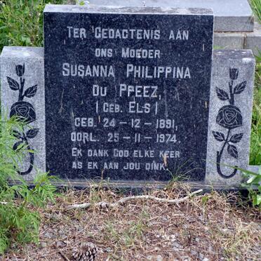 PREEZ Susanna Philippina, du  nee ELS 1891-1974