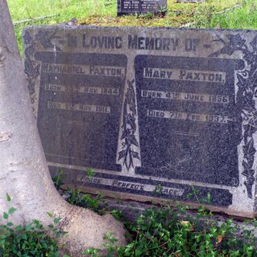 PAXTON Nathaniel 1844-1911 &amp; Mary 1856-1937