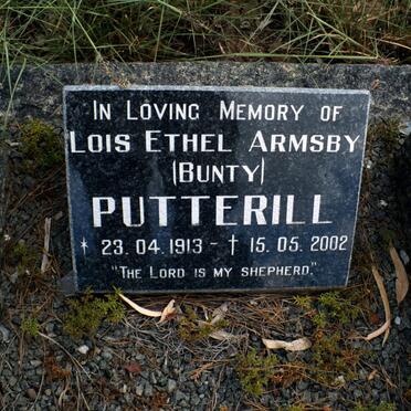 PUTTERILL Lois Ethel Armsby nee BUNTY 1913-2002