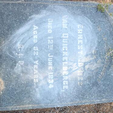 QUICKELBERGE Ernest James, van -1934