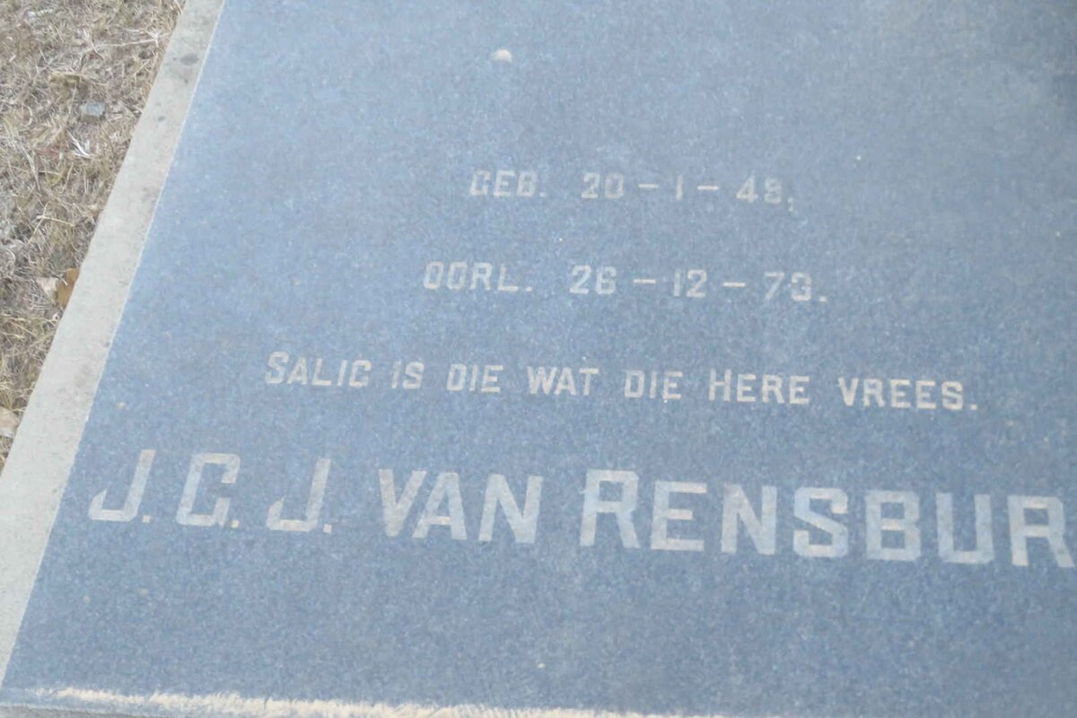 RENSBURG J.G.J., van 1949-1973