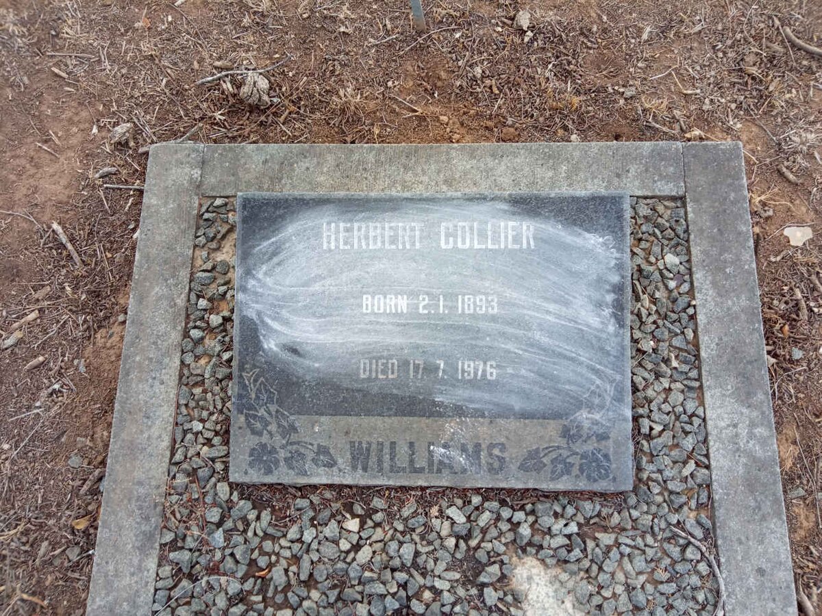 WILLIAMS Herbert Collier 1893-1976