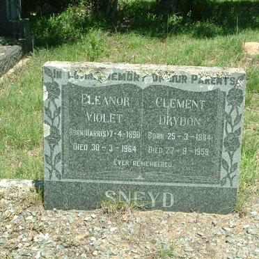 SNEYD Clement Drydon 1884-1959 &amp; Eleanor Violet HARRIS 1890-1964