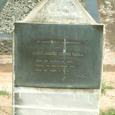 VERMAAK Jacobus Johannes Stefanus 1903-1937
