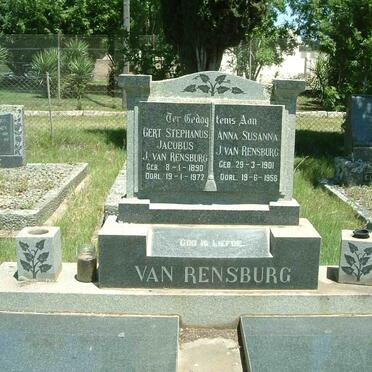 RENSBURG Gert Stephanus Jacobus, J. van 1890-1972 &amp; Anna Susanna 1901-1958