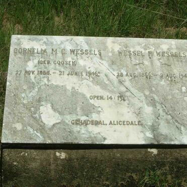 WESSELS Wessel P. 1866-1946 &amp; Cornelia M.C. GOOSEN 1868-1946