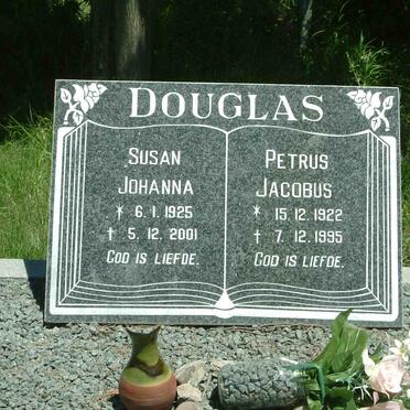 DOUGLAS Susan Johanna 1925-2001 and DOUGLAS Petrus Jacobus 1992-1995