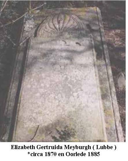 MEYBURGH Elizabeth Gertruida nee LUBBE -1885
