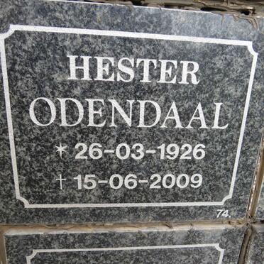 ODENDAAL Hester 1926-2009