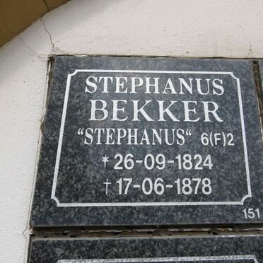 BEKKER Stephanus 1824-1878