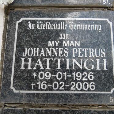 HATTINGH Johannes Petrus 1926-2006