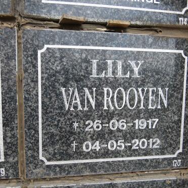 ROOYEN Lily, van 1917-2012