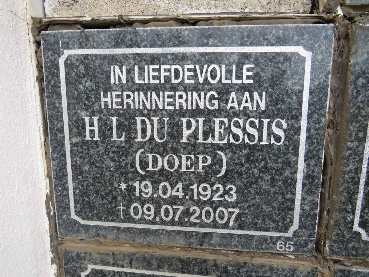 PLESSIS H.L., du 1923-2007