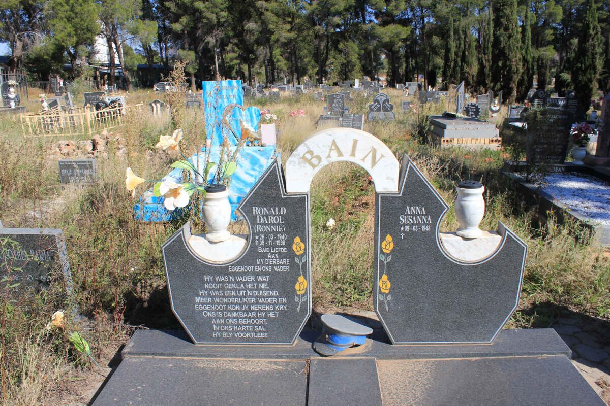 BAIN Ronald Darol 1940-1998 &amp; Anna Susanna 1941-