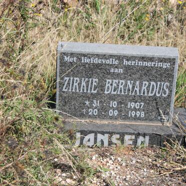 JANSEN Zirkie Bernardus 1907-1998