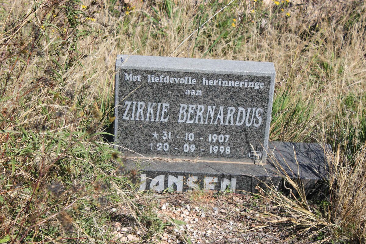 JANSEN Zirkie Bernardus 1907-1998