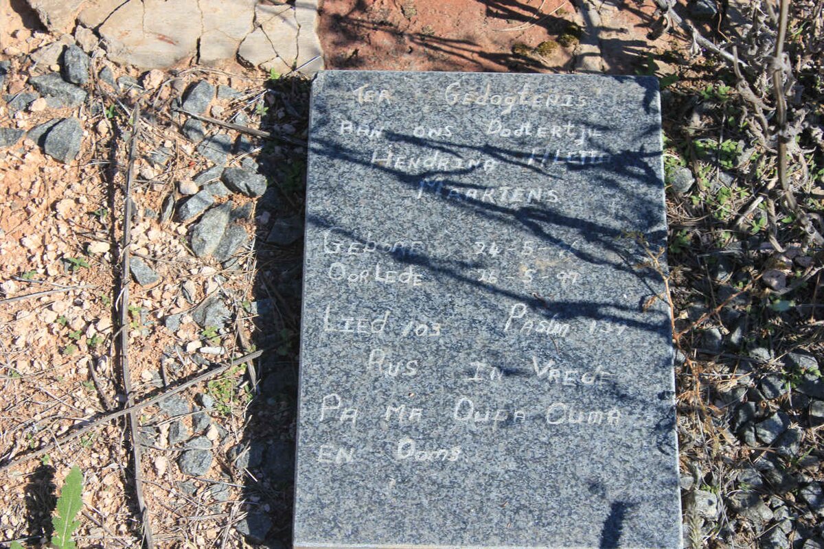 MAARTENS Hendrina Aletta 1996-1997