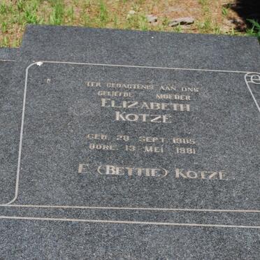 KOTZE Elizabeth 1905-1981