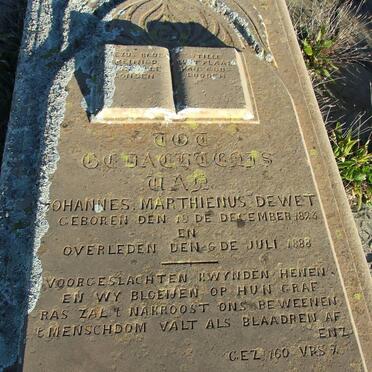 WET Johannes Marthienus, de 1823-1883