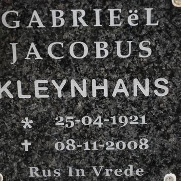 KLEYNHANS Gabrieël Jacobus 1921-2008