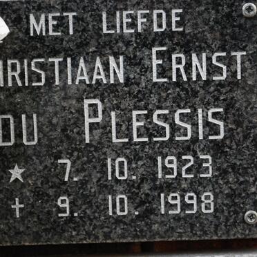 PLESSIS Christiaan Ernst, du 1923-1998