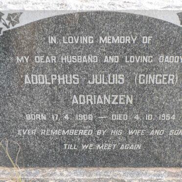 ADRIANZEN Adolphus Juluis 1900-1954