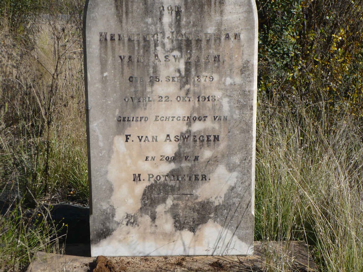 ASWEGEN Henning Jonathan, van 1879-1918