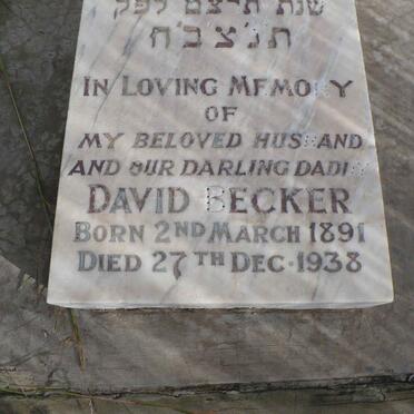 BECKER David 1891-1938
