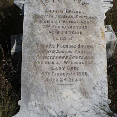 BROWN Andrew -1899 :: BROWN Thomas Fleming -1899