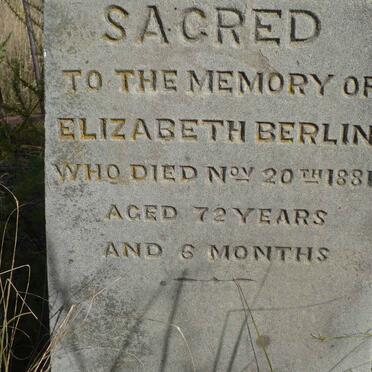 BERLIN Elizabeth -1881