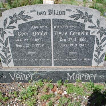 BILJON Gert Daniel, van 1866-1936 &amp; Elsje Cornelia 1866-1945