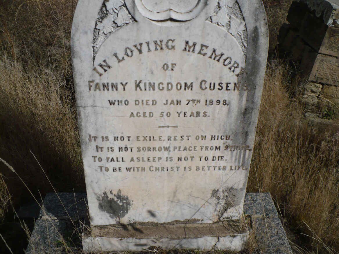 CUSENS Fanny Kingdom -1898