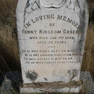 CUSENS Fanny Kingdom -1898