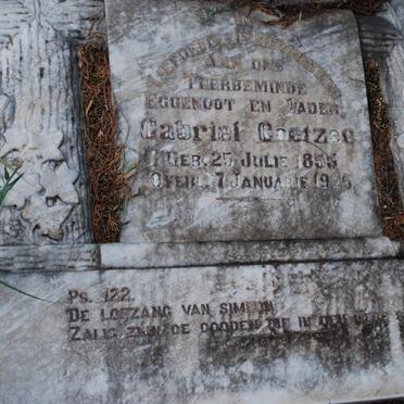 COETZEE Gabriel 1855-1925