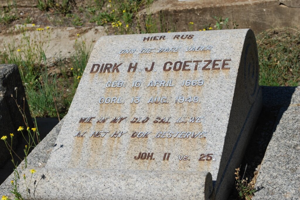 COETZEE Dirk H.J. 1869-1948