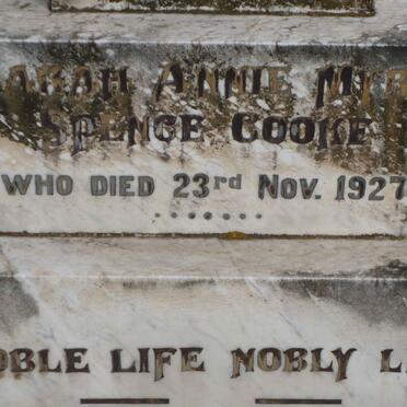 COOKE Sarah Annie Myra, SPENCE -1927