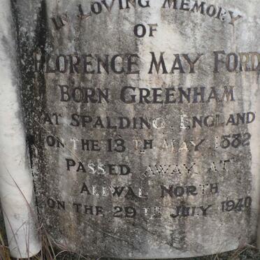 FORD Florence May nee GREENHAM 1882-1940