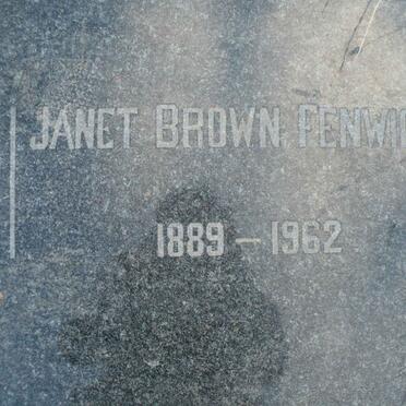 FENWICK Peter 1874-1951 &amp; Janet Brown 1889-1962