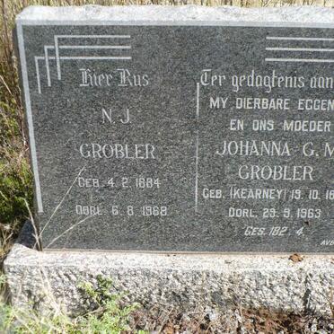 GROBLER N.J. 1884-1968 &amp; Johanna G.M. KEARNEY 1889-1963