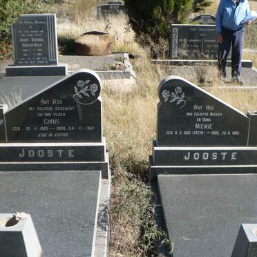 JOOSTE Chris 1925-1967 &amp; Miemie STEYN 1932-1980