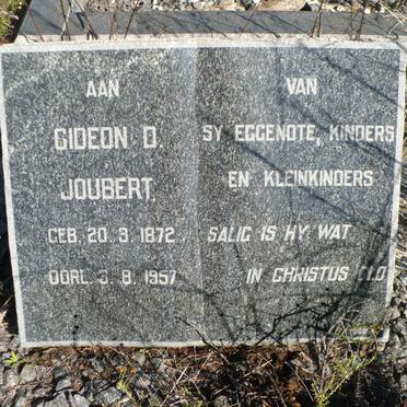 JOUBERT Gideon D. 1872-1957