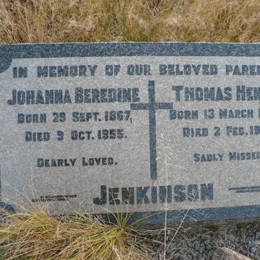 JENKINSON Thomas Henry 1872-1931 &amp; Johanna Beredine 1867-1955