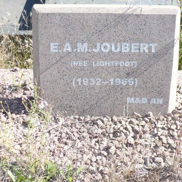 JOUBERT E.A.M. nee LIGHTFOOT 1932-1966