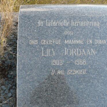 JORDAAN Lily 1903-1966