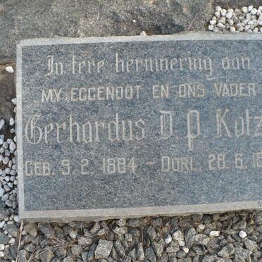 KOTZE Gerhardus D.P. 1884-1951