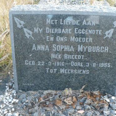 MYBURGH Anna Sophia nee BREEDT 1916-1955