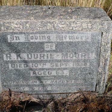 MOORE R.K., DURIE -1938